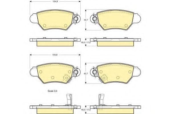 set placute frana,frana disc
