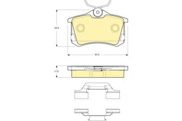 set placute frana,frana disc