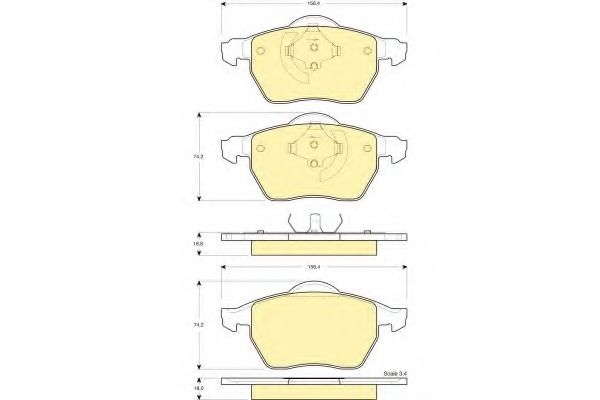 set placute frana,frana disc