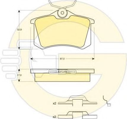 set placute frana,frana disc