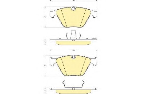 set placute frana,frana disc