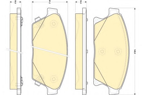 set placute frana,frana disc