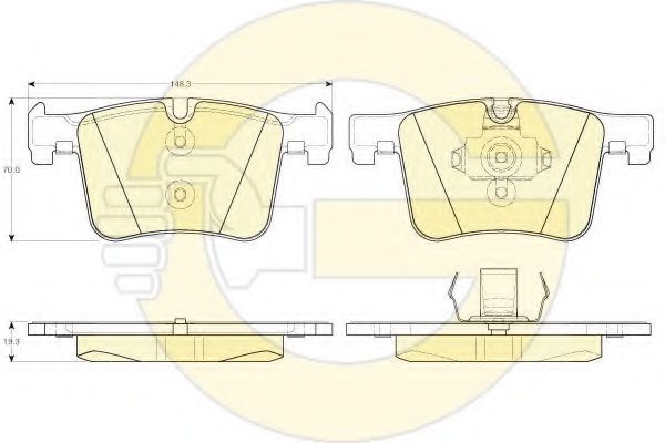 set placute frana,frana disc