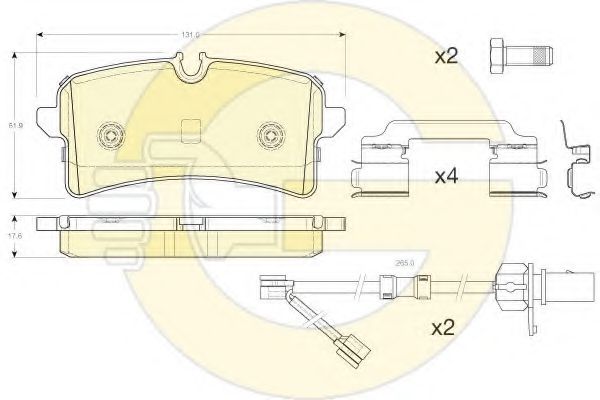 set placute frana,frana disc