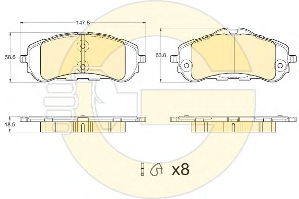 set placute frana,frana disc
