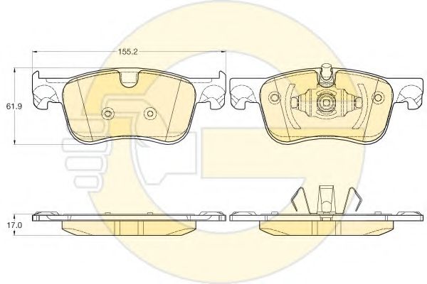 set placute frana,frana disc