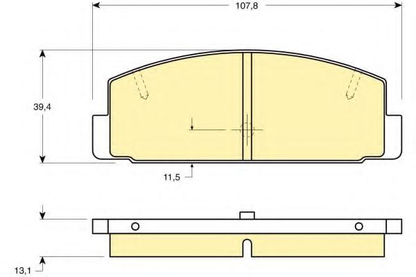 set placute frana,frana disc