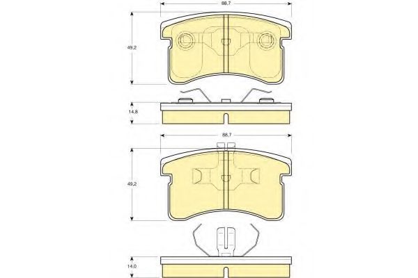 set placute frana,frana disc