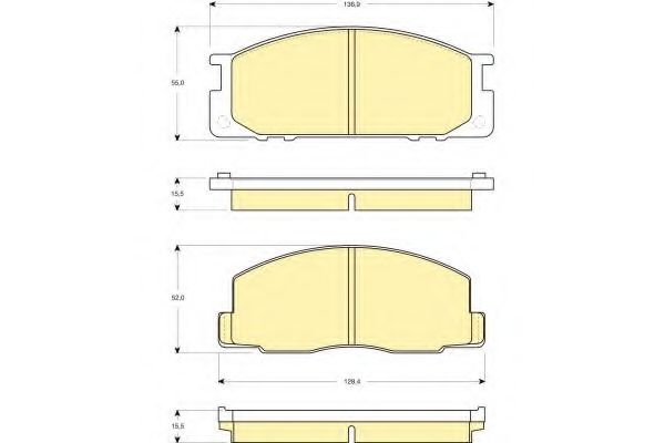 set placute frana,frana disc