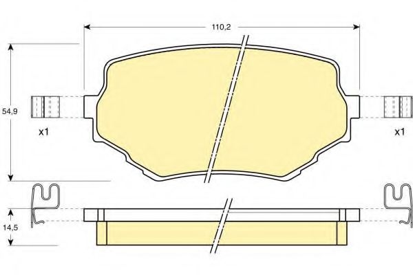 set placute frana,frana disc
