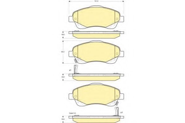 set placute frana,frana disc
