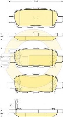 set placute frana,frana disc