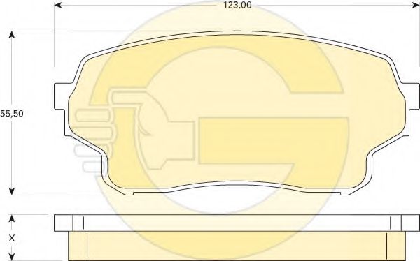 set placute frana,frana disc