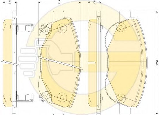set placute frana,frana disc