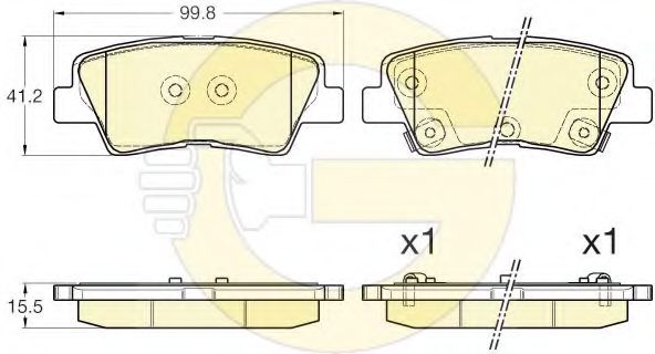 set placute frana,frana disc
