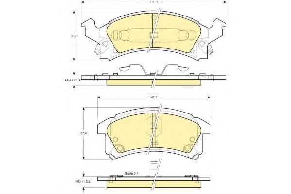 set placute frana,frana disc