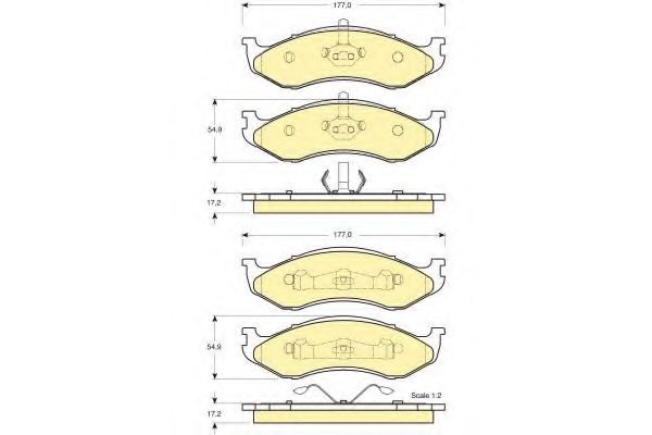 set placute frana,frana disc