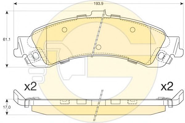 set placute frana,frana disc
