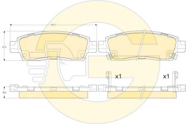 set placute frana,frana disc