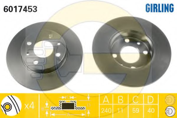 Set frana, frana disc 2