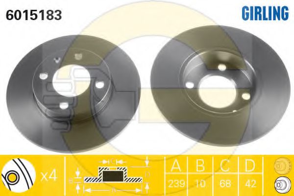 Set frana, frana disc 2