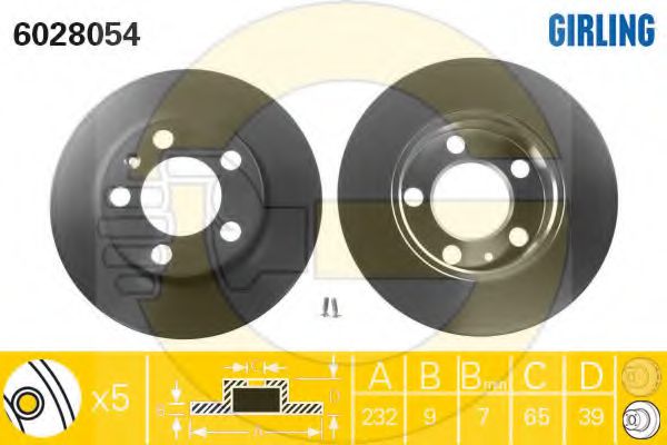 Set frana, frana disc 2