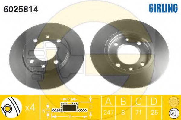 Set frana, frana disc 2