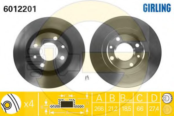 Set frana, frana disc 2