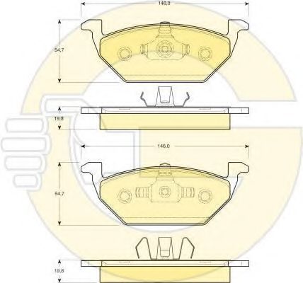 6411135 Set frana, frana disc GIRLING 