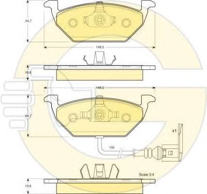 6411195 Set frana, frana disc GIRLING 