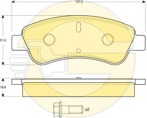 6411234 Set frana, frana disc GIRLING 