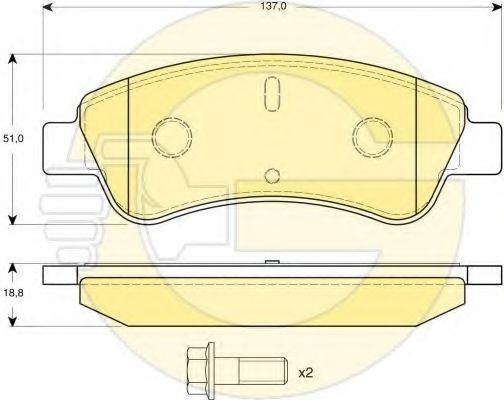 6411244 Set frana, frana disc GIRLING 