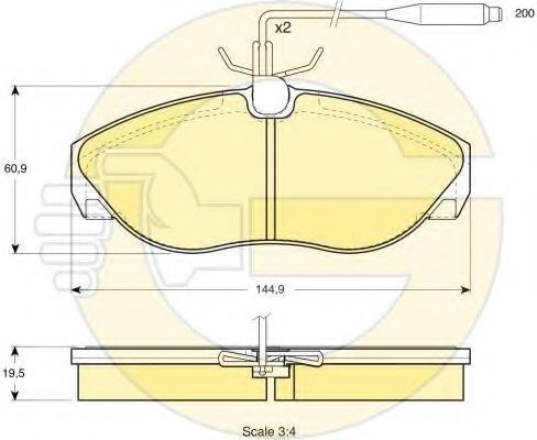 6411311 Set frana, frana disc GIRLING 