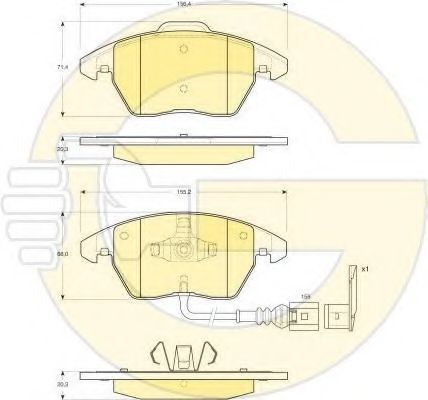 6411422 Set frana, frana disc GIRLING 