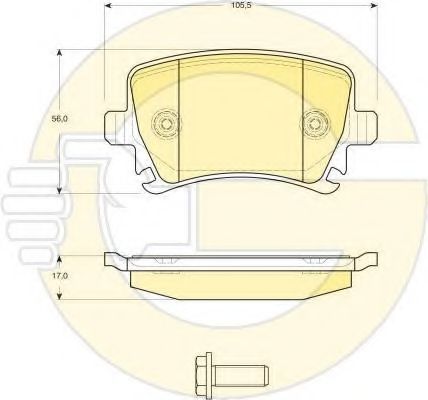 6411491 Set frana, frana disc GIRLING 