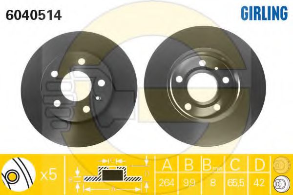 Set frana, frana disc 2