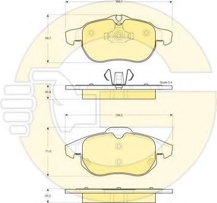 6411672 Set frana, frana disc GIRLING 