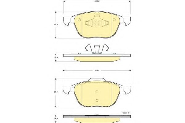 6411882 Set frana, frana disc GIRLING 
