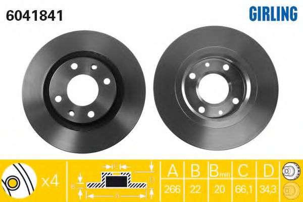 Set frana, frana disc