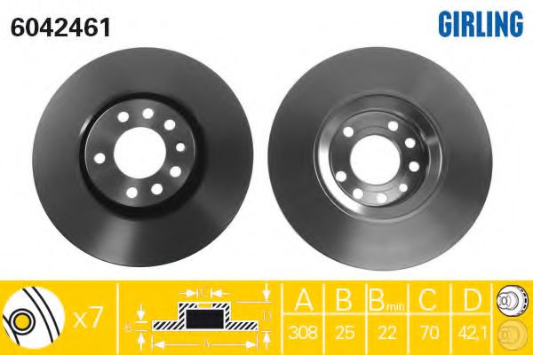 Set frana, frana disc