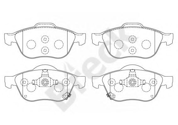 set placute frana,frana disc
