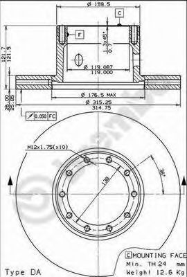 44013 Disc frana AP 