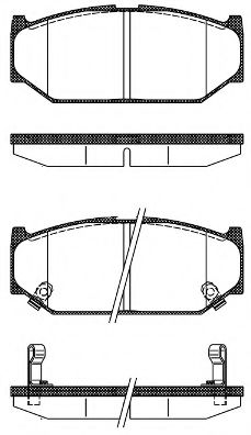 1381 12 set placute frana,frana disc KAWE 