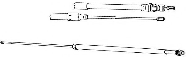 PU02212 Cablu, frana de parcare KAWE 