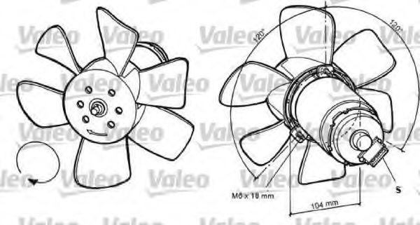 696031 Ventilator, radiator VALEO 