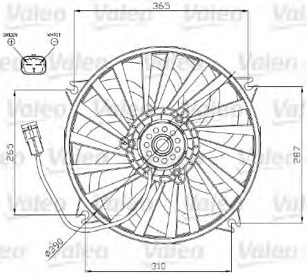 696177 Ventilator, radiator VALEO 
