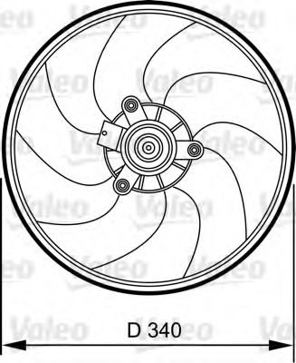 696368 Ventilator, radiator VALEO 