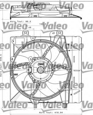 696393 Ventilator, radiator VALEO 
