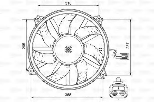 696850 Ventilator, radiator VALEO 