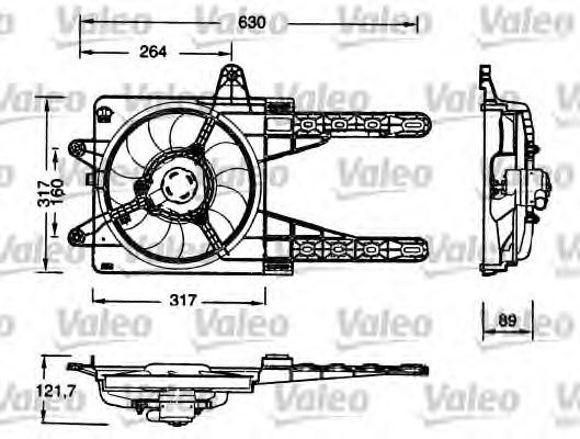 698178 Ventilator, radiator VALEO 